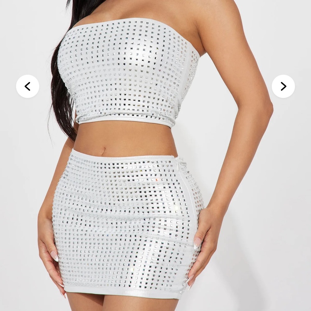Silver Studded Women's Skirt